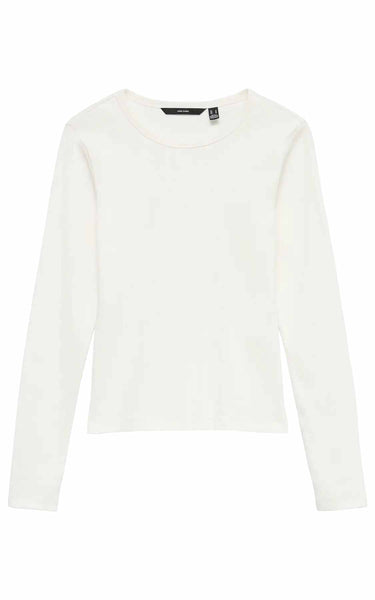 Chloe Long Sleeve Top in Snow White