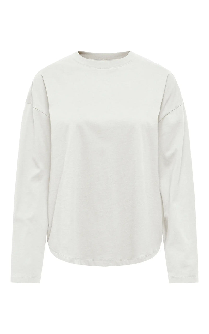 Happy Long Sleeve O-Neck in Cloud Dancer