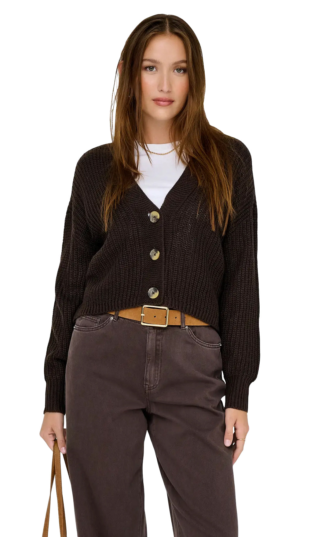 Carol Nice Cardigan in Chocolate Torte