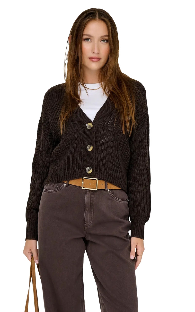Carol Nice Cardigan in Chocolate Torte