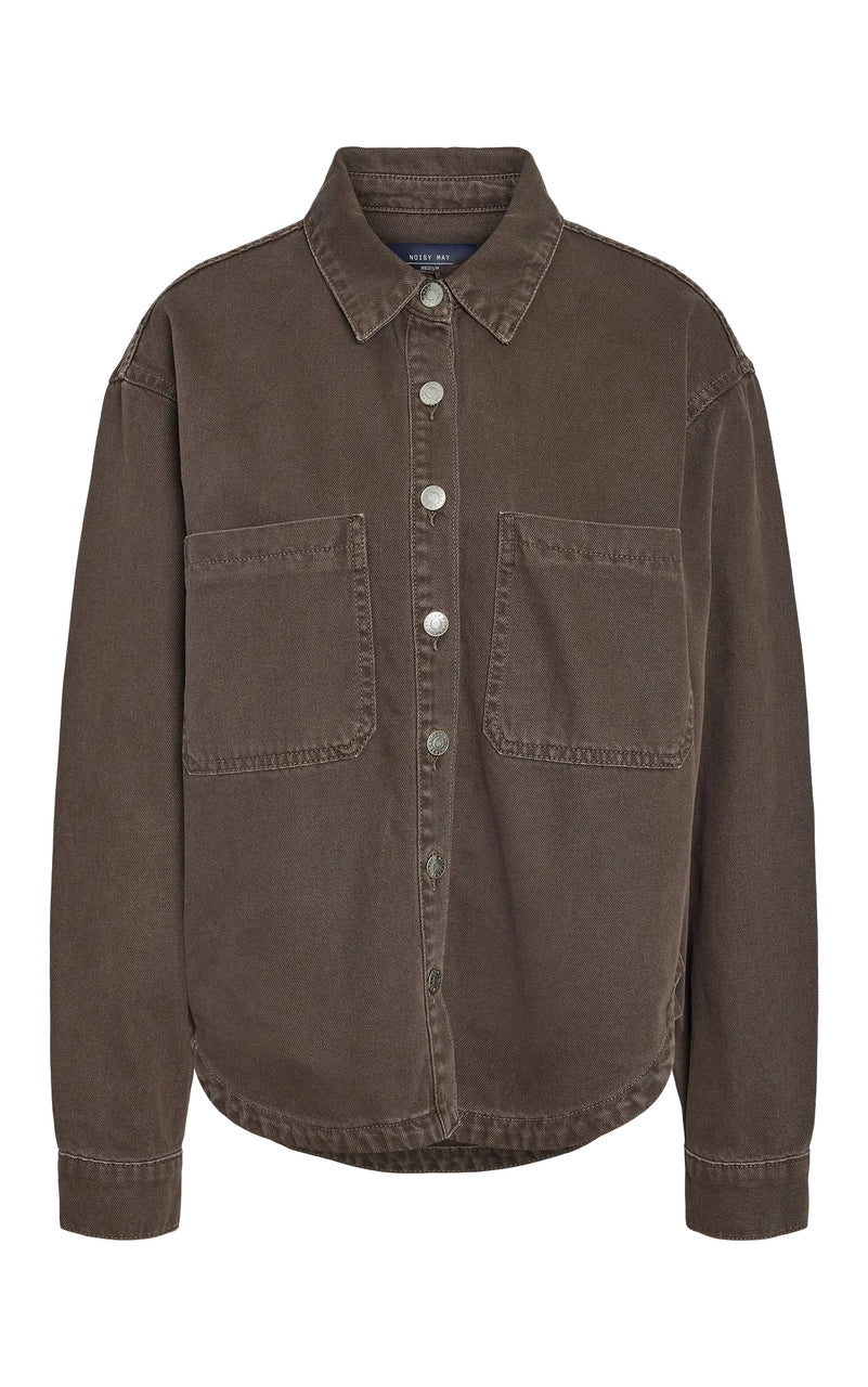 Alva Shacket in Chocolate Brown