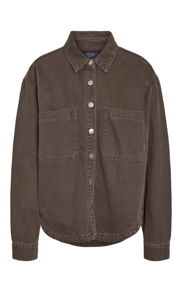 Alva Shacket in Chocolate Brown