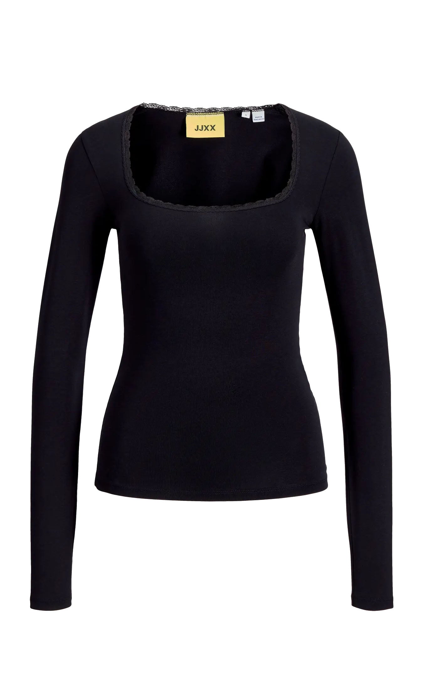 Isabella Gigi Lace Long Sleeve Top in Black