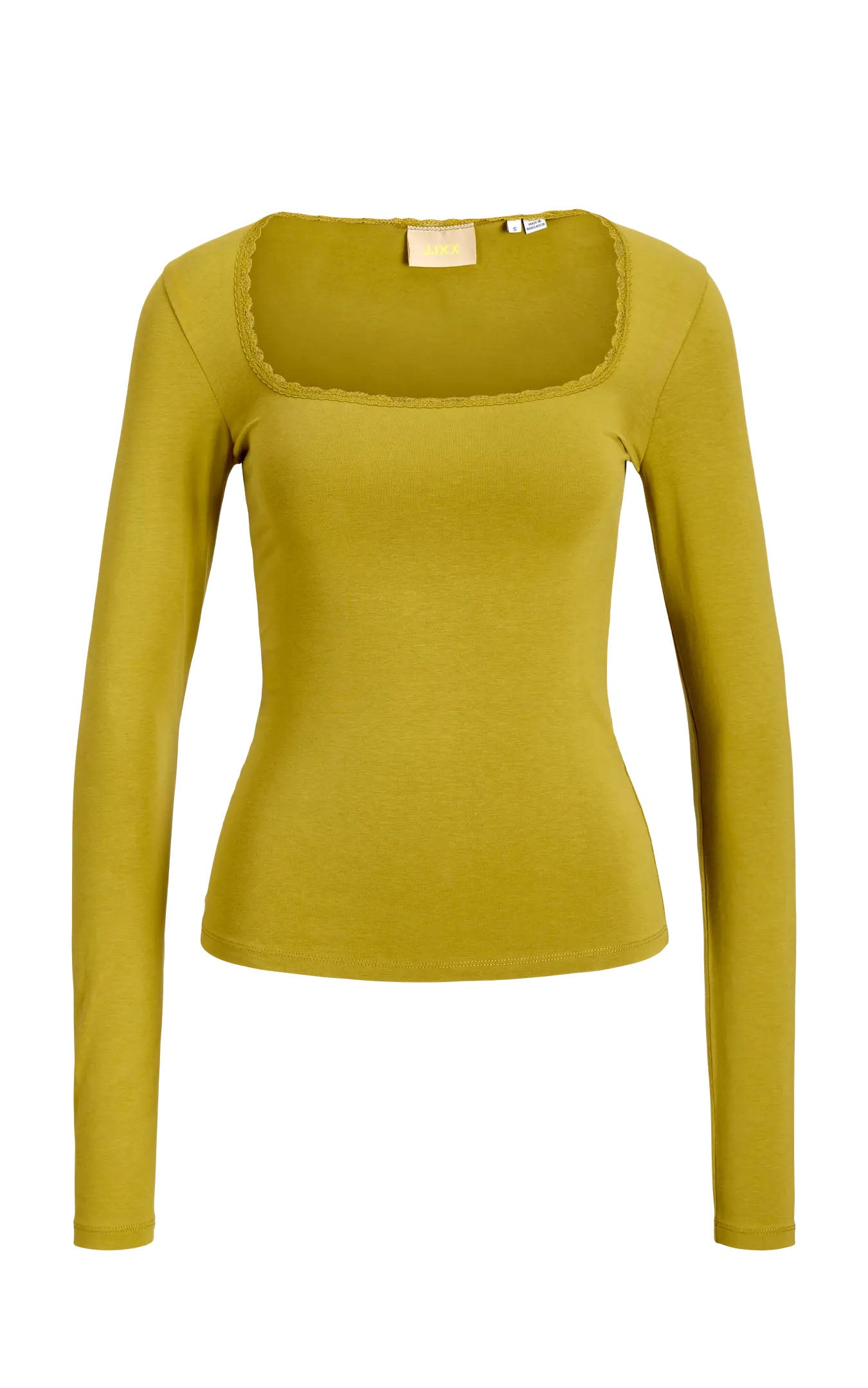 Isabella Gigi Lace Long Sleeve Top in Green Moss