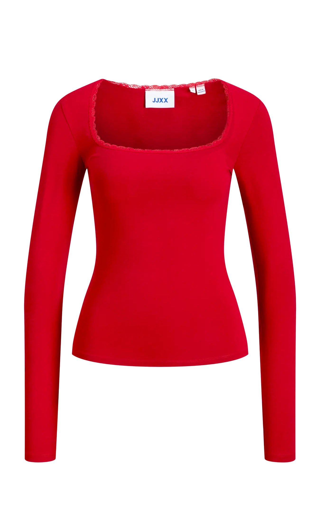 Isabella Gigi Lace Long Sleeve Top in Scarlet Sage