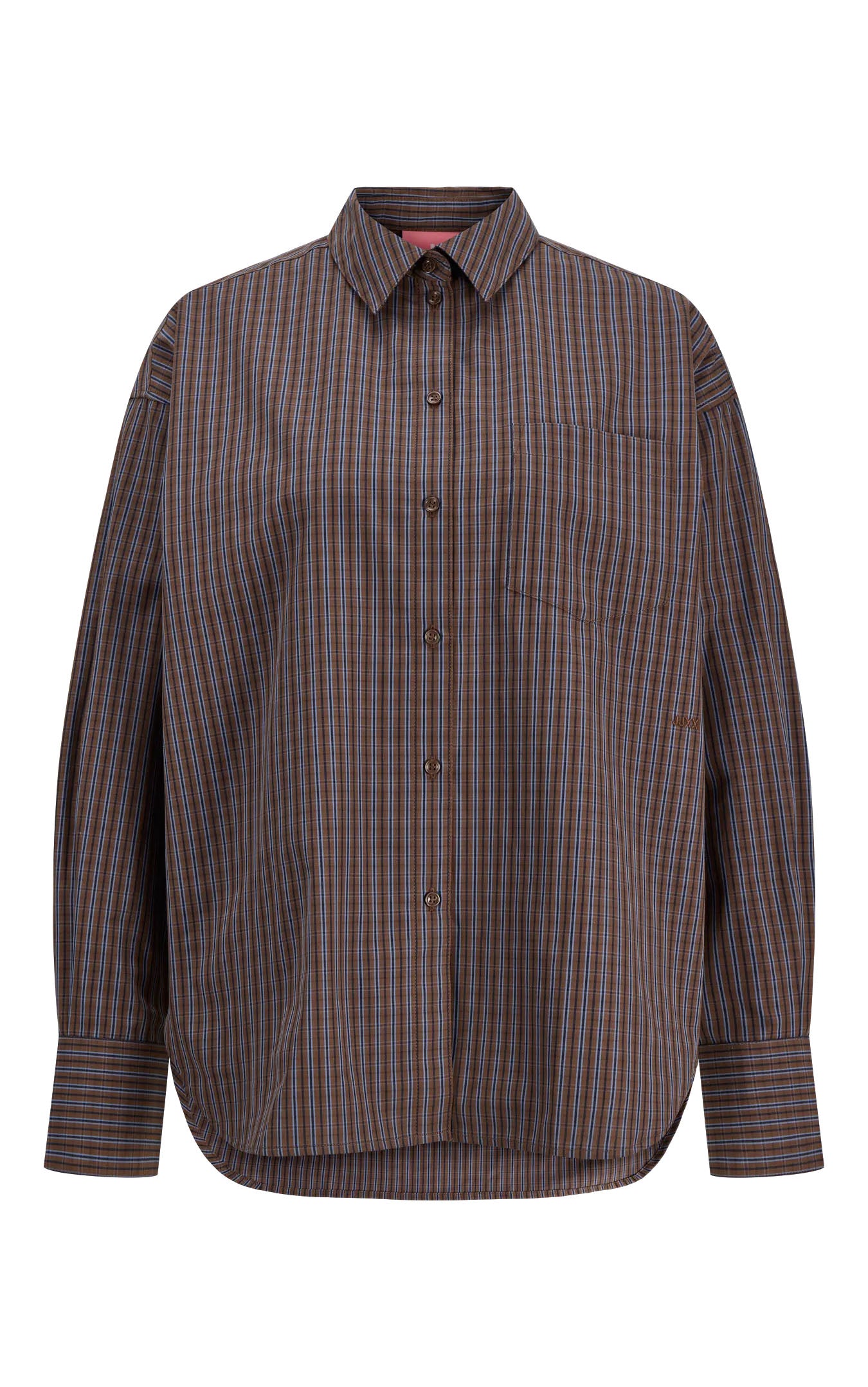 Jamie Relax Poplin Shirt in Carafe Wild Wind & Night Sky Check