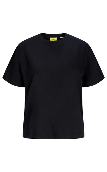 Sophia Boxy Short Sleeve Tee in Black