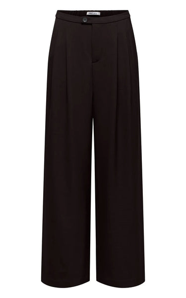 Svea High Waist Wide Pant in Chocolate Torte Melange