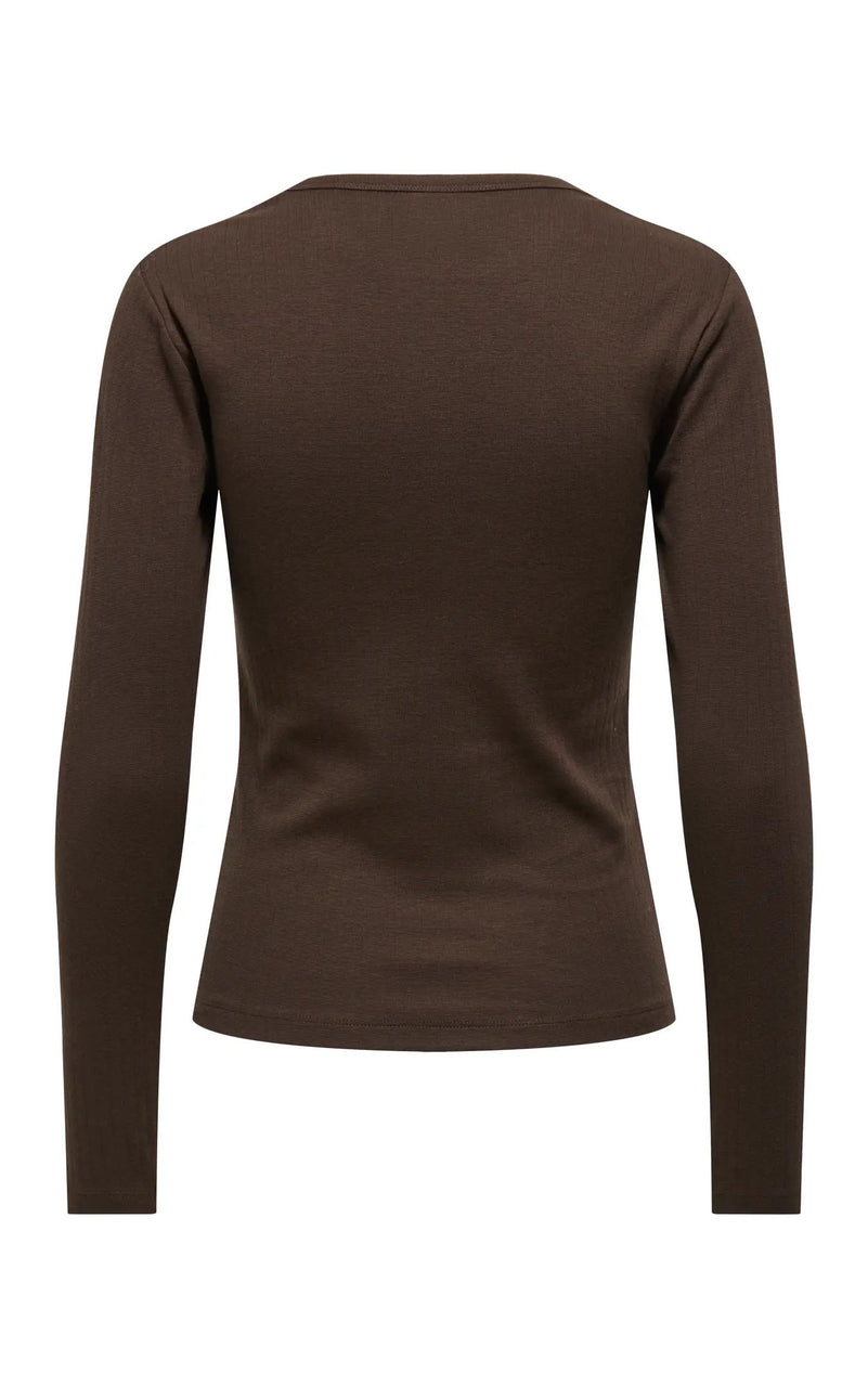 Vaya Long Sleeve Top in Coffee Bean