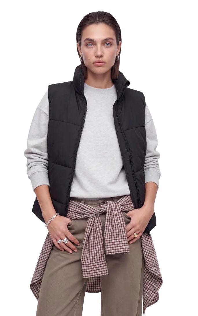 Maeve Puffer Vest in Black