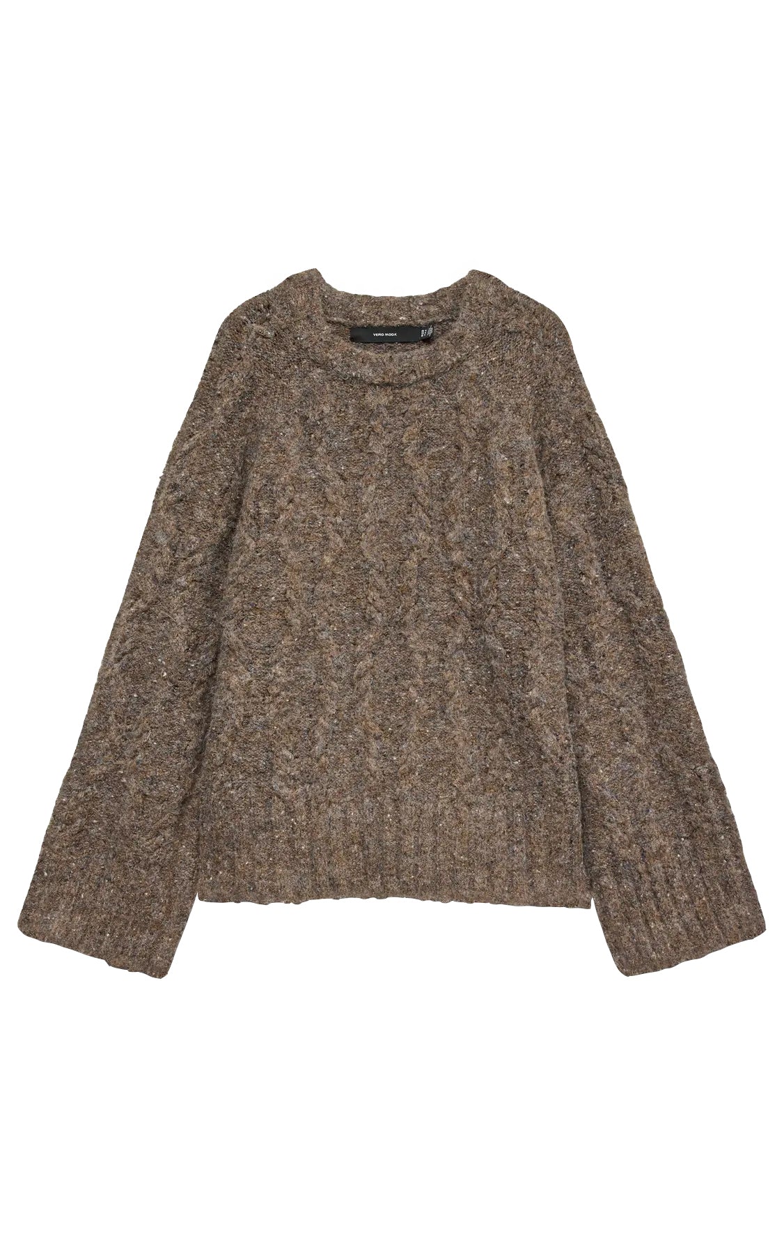 Ingrid Cable Sweater in Cocoa Brown