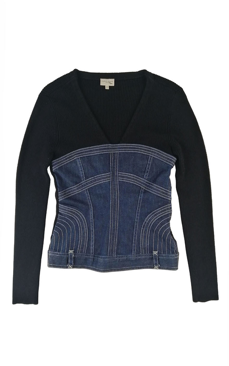 KAREN MILLEN Bustier Sweater