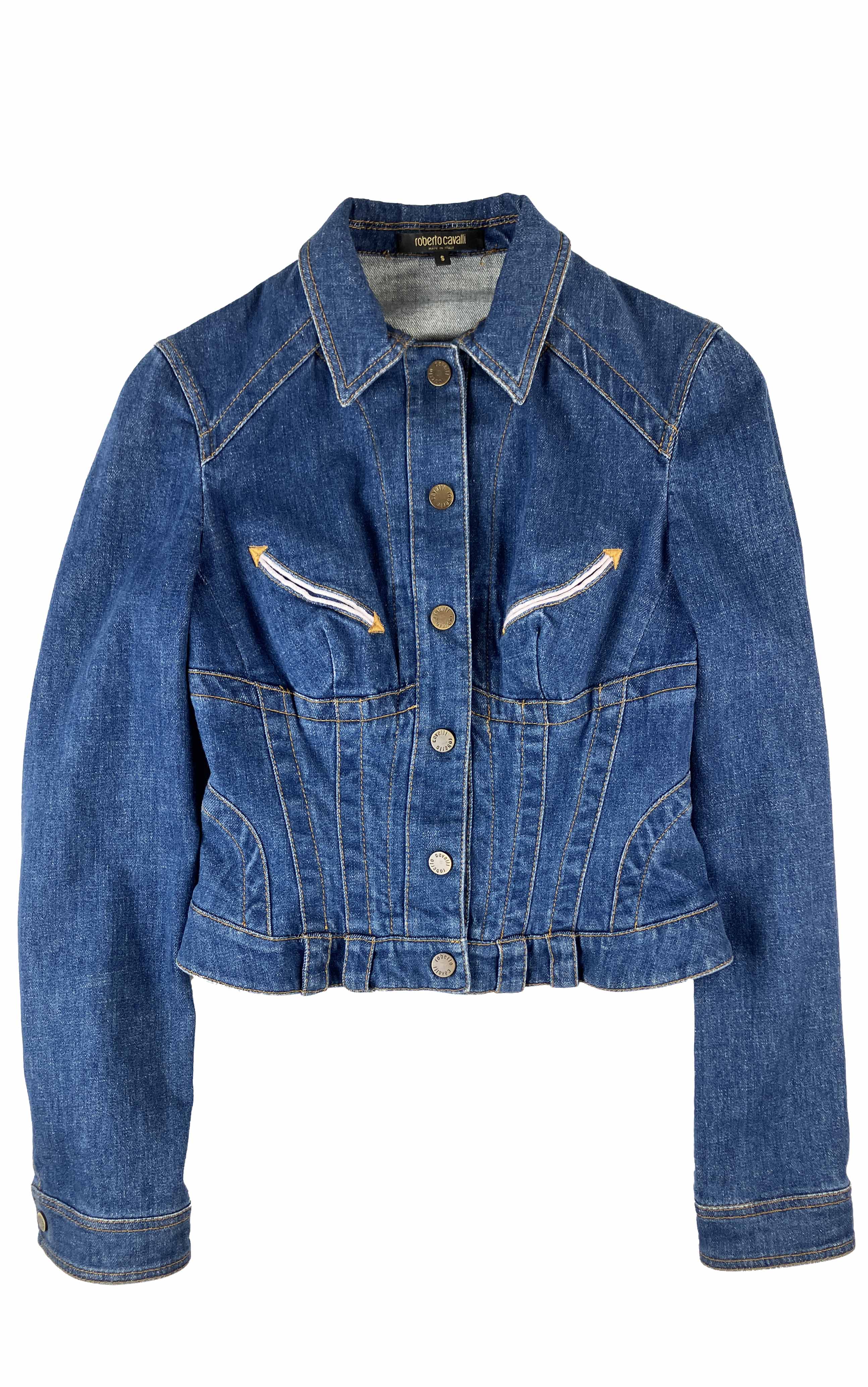 ROBERTO CAVALLI Corset Denim Jacket