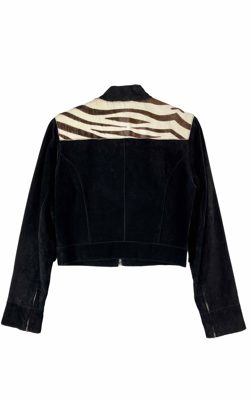 BEBE Suede & Zebra Jacket