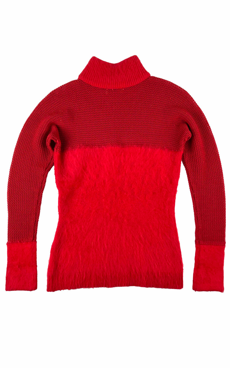 Cherry Red Angora Knit