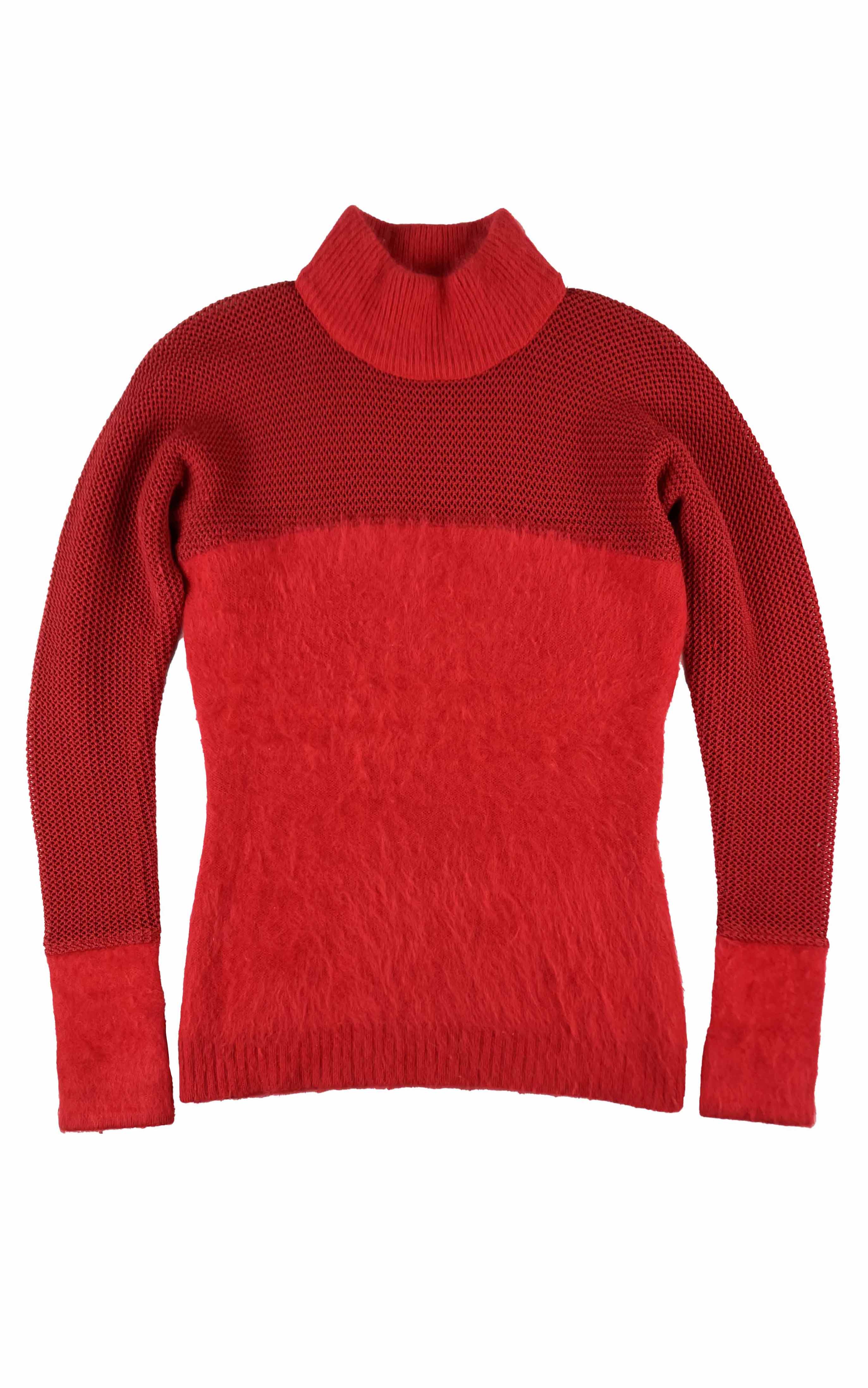 Cherry Red Angora Knit