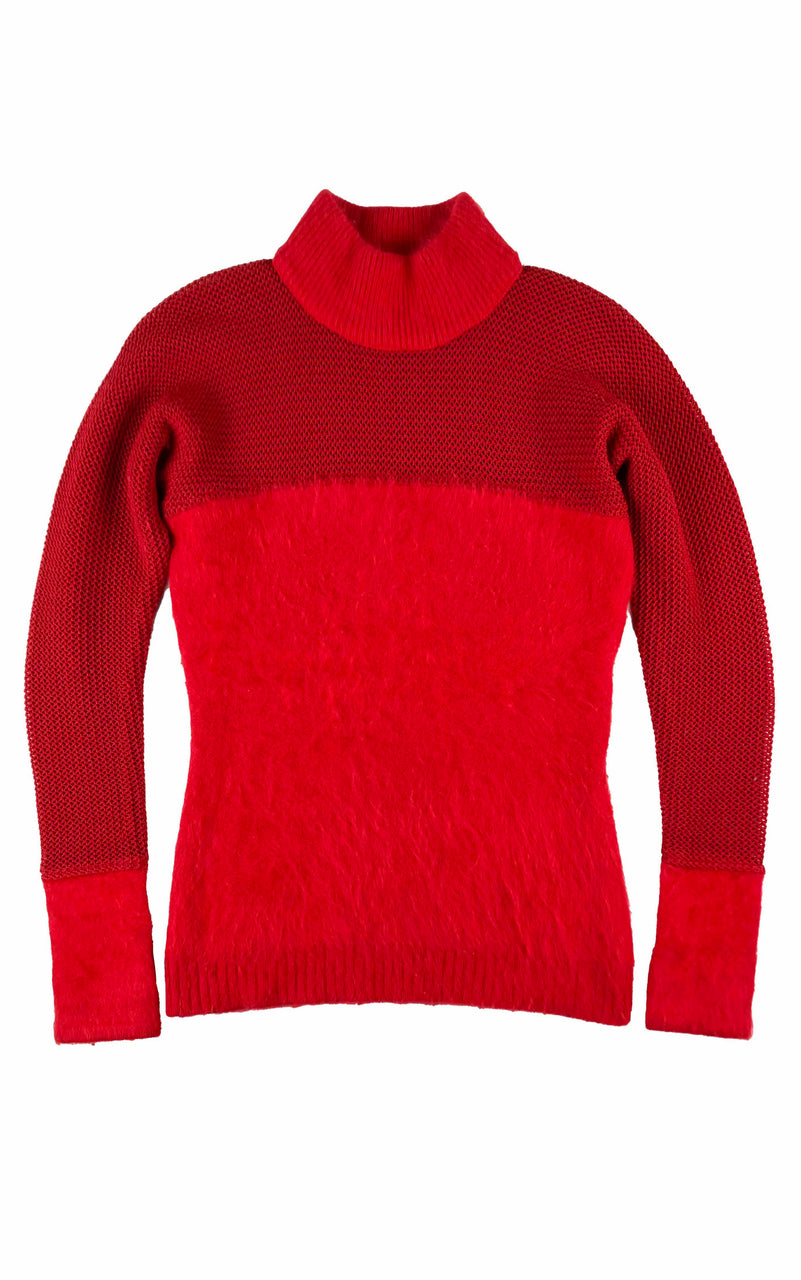Cherry Red Angora Knit