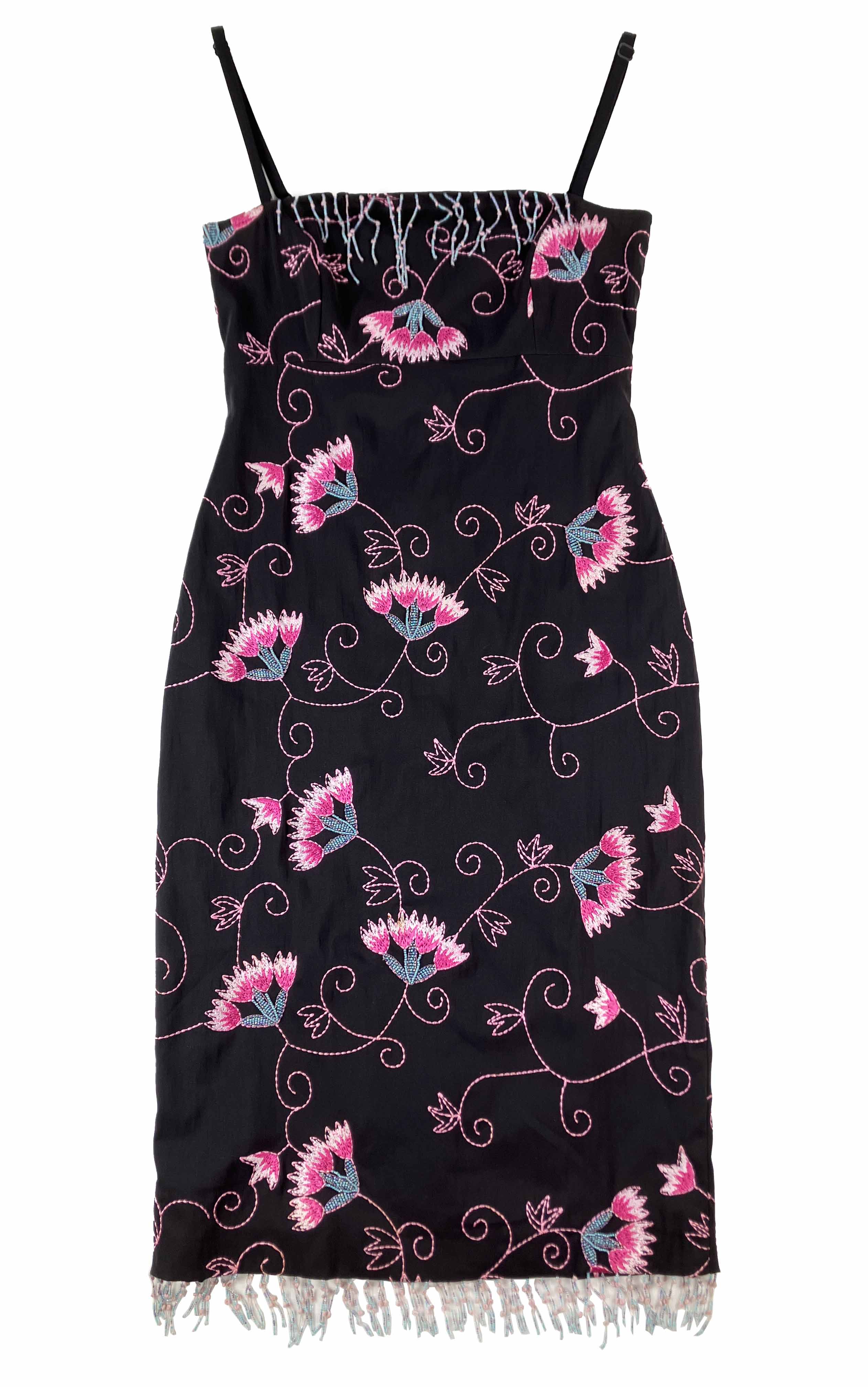 KAREN MILLEN Embroidered & Beaded Floral Dress