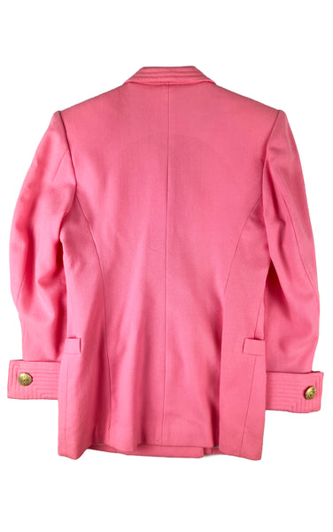 Bubblegum Pink Wool Blazer