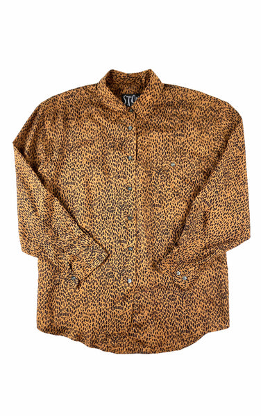 Cheetah Print Silk Shirt