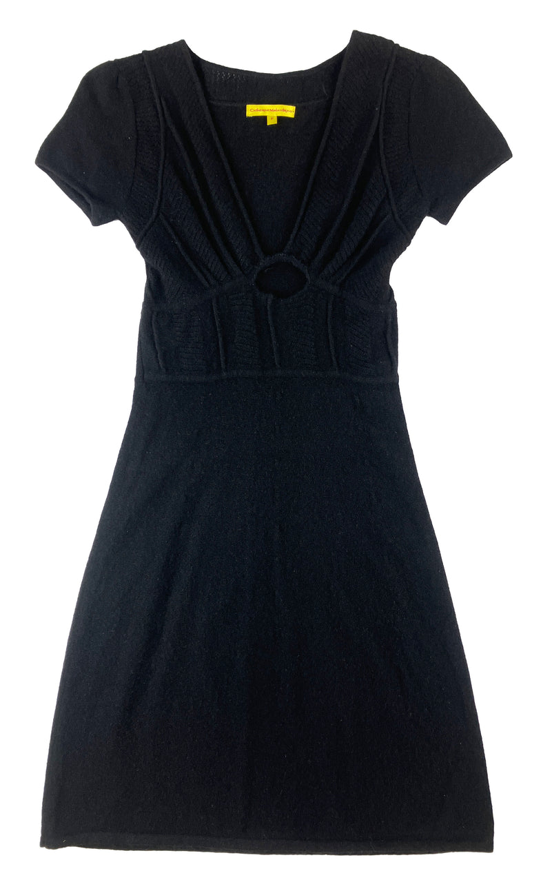 Black Cashmere Mini Dress