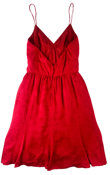 Cherry Red Silk Dress