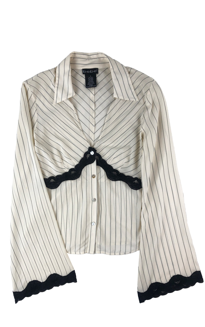 Silk Pinstripe Blouse