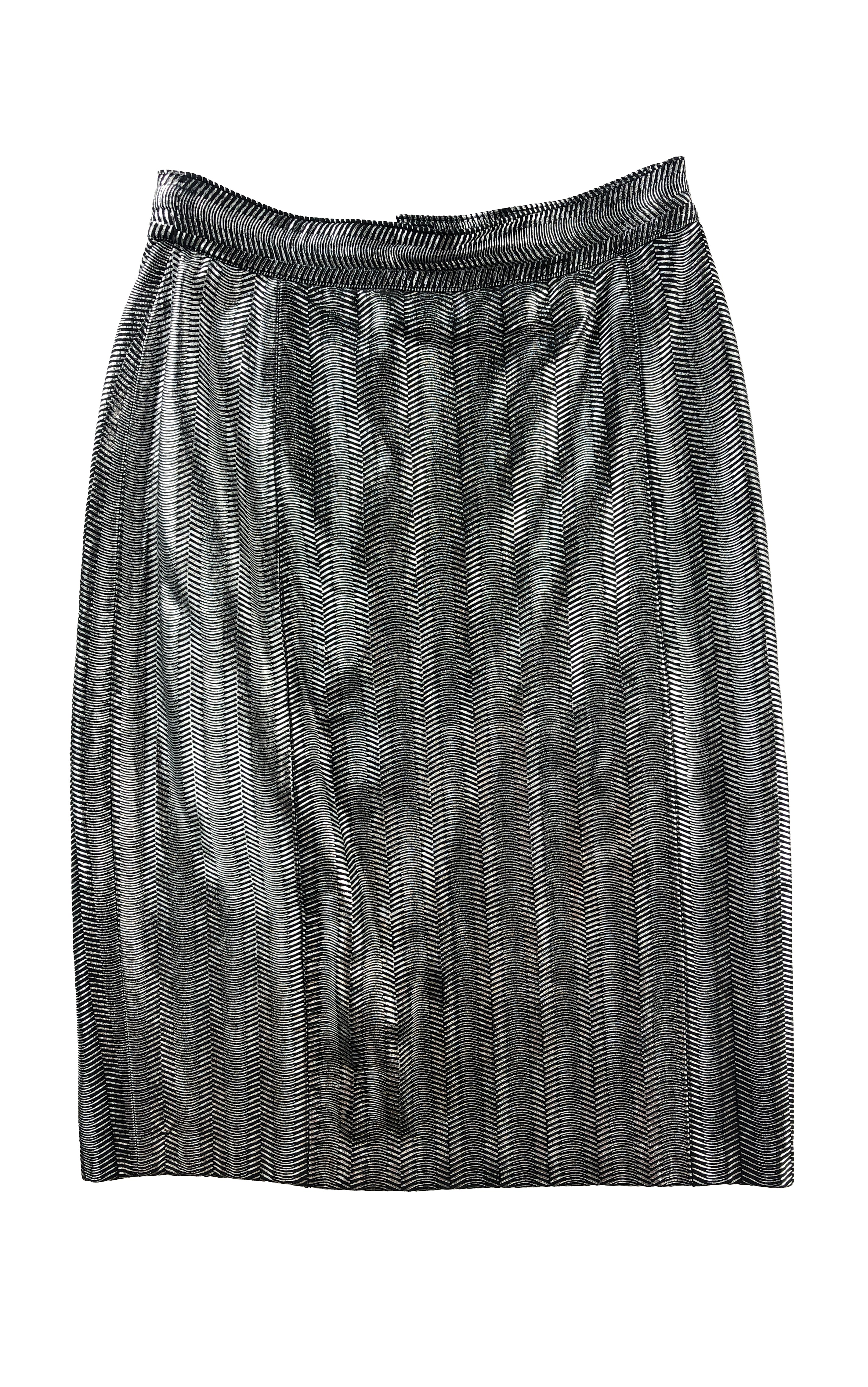 Metallic Suede Skirt