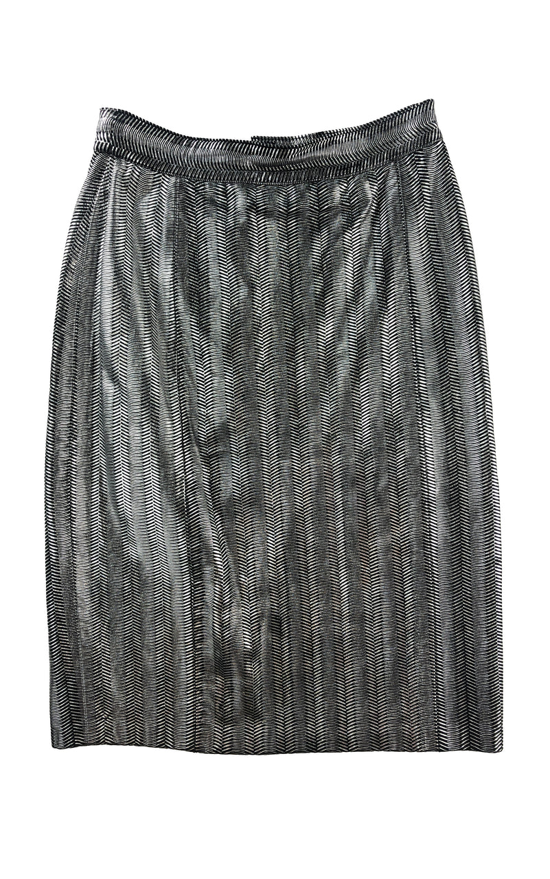 Metallic Suede Skirt