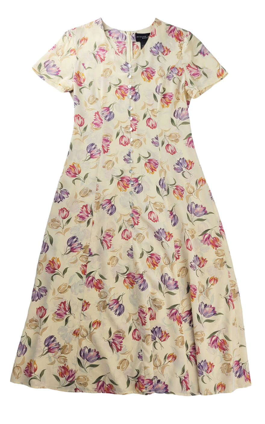 Silk Tulip Print Dress