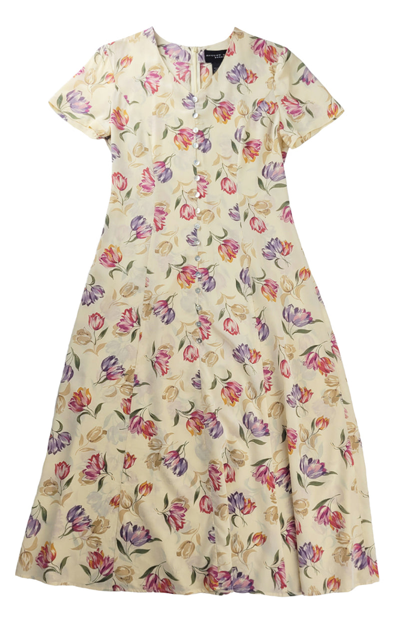Silk Tulip Print Dress