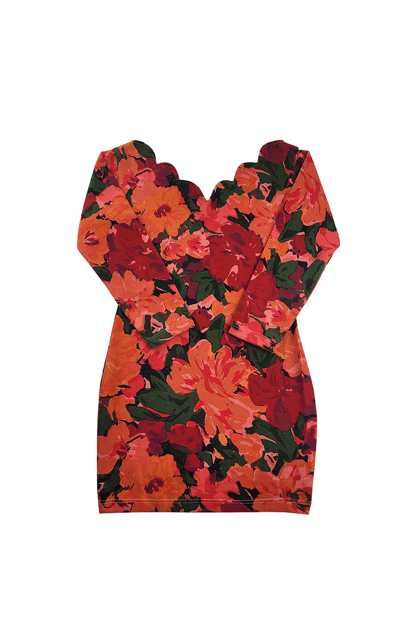 Stretch Floral Mini Dress
