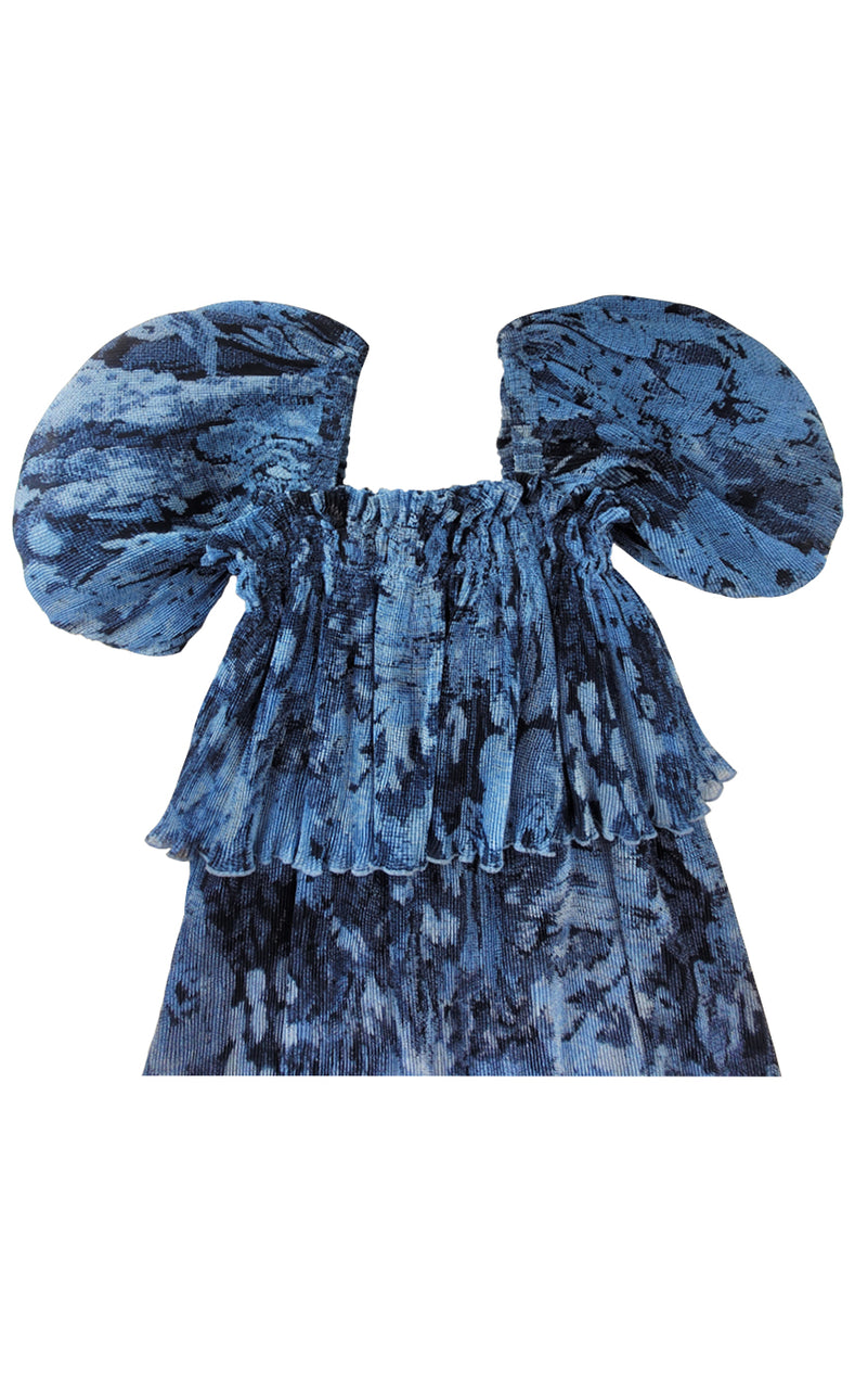 GANNI Crinkle Pleats Dress