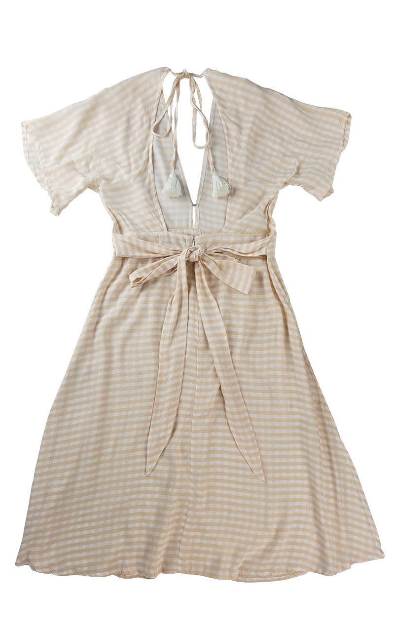 Peach Gingham Picnic Dress