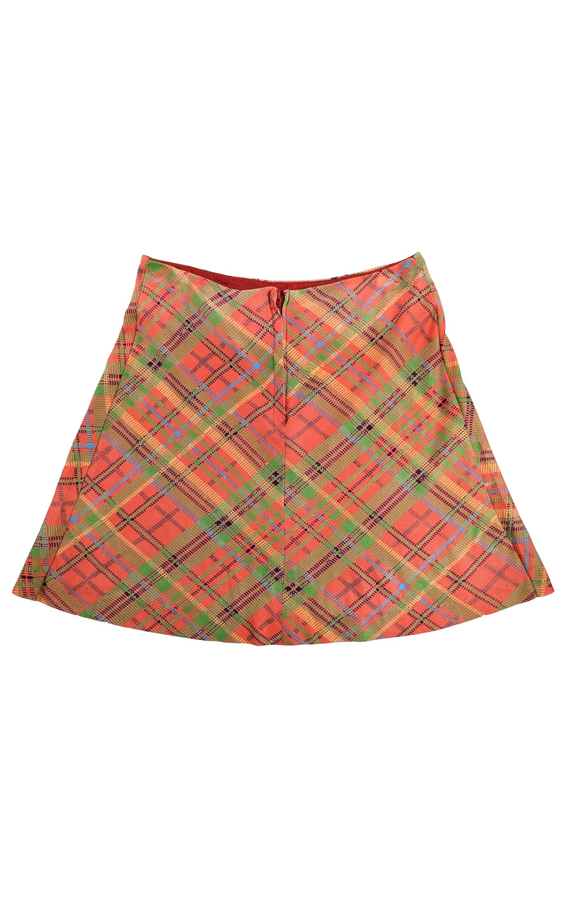 Retro Plaid Mini Skirt