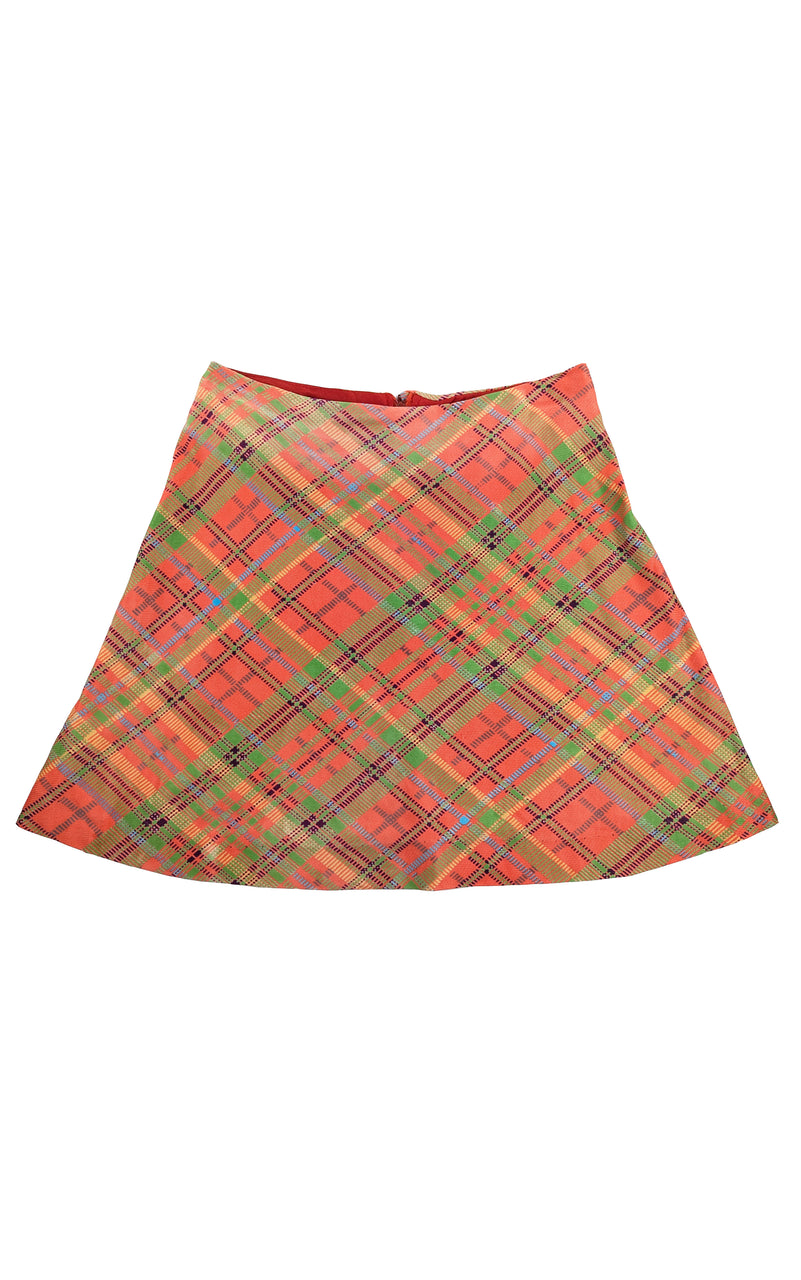 Retro Plaid Mini Skirt
