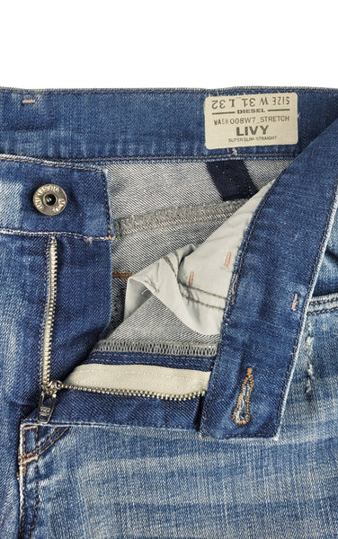 Diesel Livy Super Slim Straight Jeans