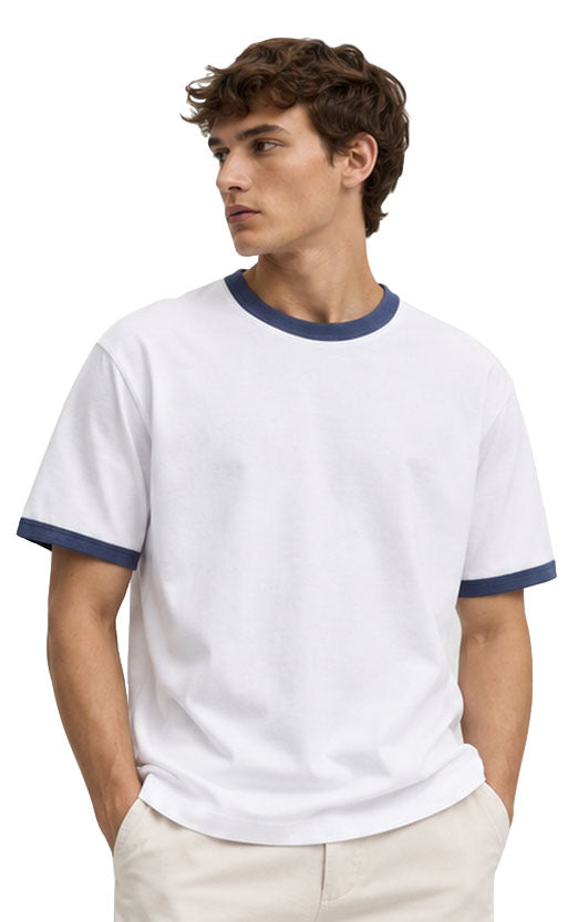 Chamberi Ringer Short Sleeve Tee in Cloud Dancer