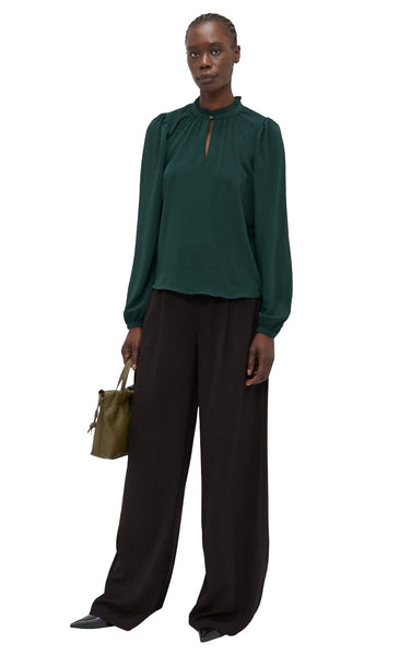 Svea High Waist Wide Pant in Chocolate Torte Melange