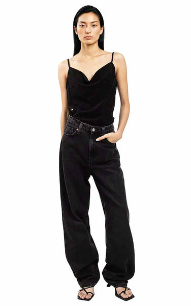 Rita Singlet in Black with Black