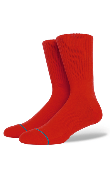 Icon Crew Socks in Red