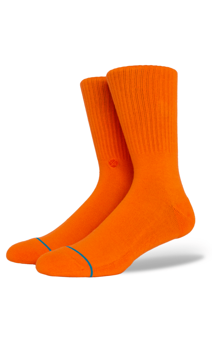 Icon Crew Socks in Orange