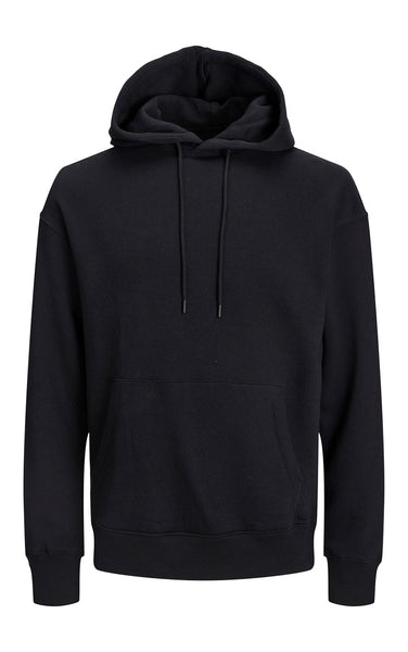 Star Relaxed Pullover Hoodie in Black