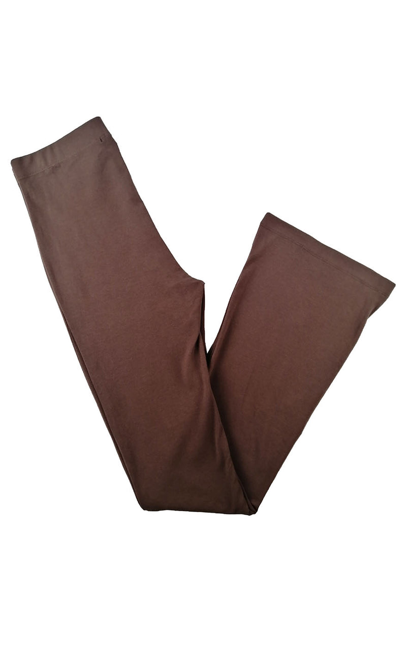 Calista Flare Rib Pants in Brown