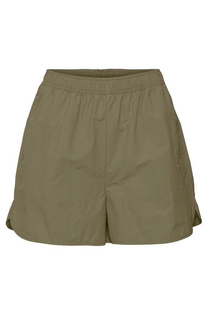 Astrid High Waisted Shorts in Olive
