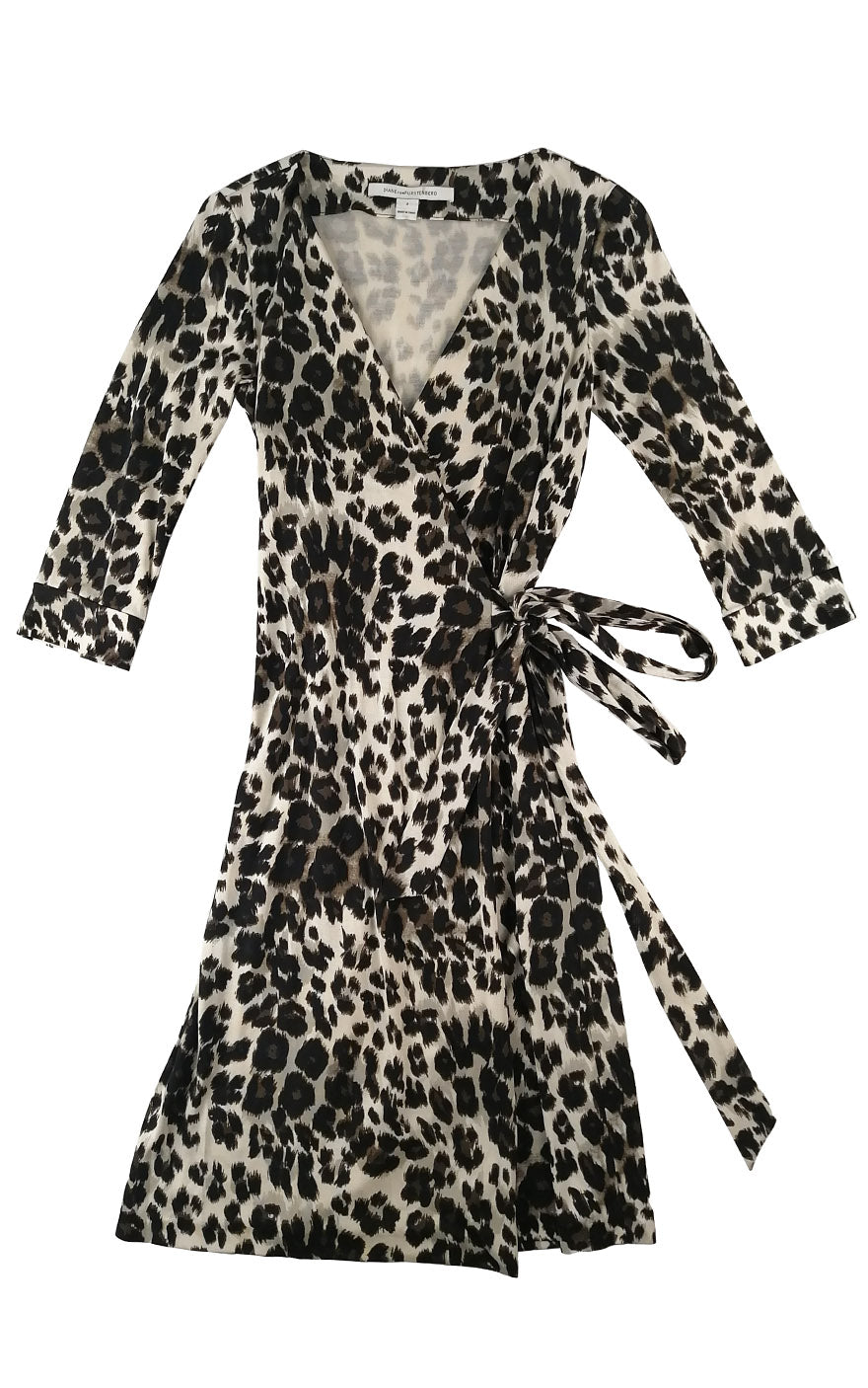 DVF Silk Leopard Print Dress